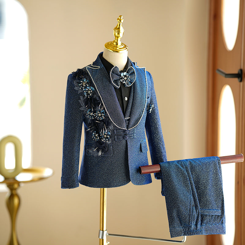 Spring Children's Suit Set Boys' Performance Suit Five-piece Suit
