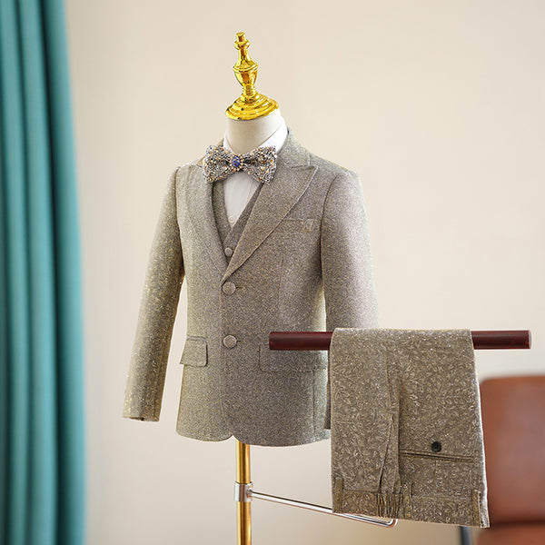 Boys Birthday Sequin Suit Boys Wedding Suit Six Piece Suit