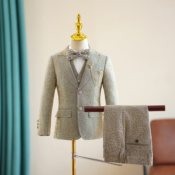 Boys Birthday Sequin Suit Boys Wedding Suit Six Piece Suit