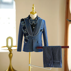 Spring Children's Suit Set Boys' Performance Suit Five-piece Suit