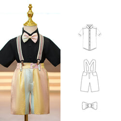 Multicolor Summer Children's Birthday Boy Formal Suit Set